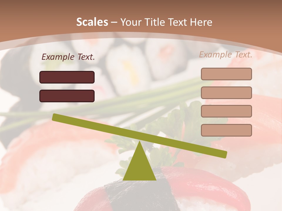 Smoked Sashimi Fish PowerPoint Template