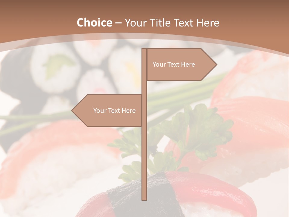 Smoked Sashimi Fish PowerPoint Template