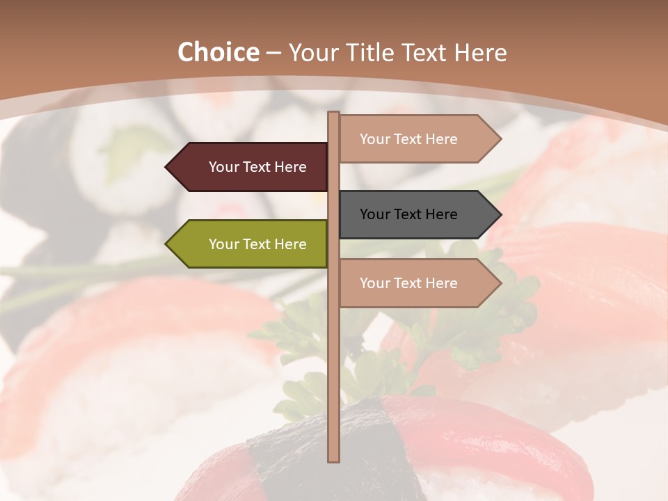 Smoked Sashimi Fish PowerPoint Template