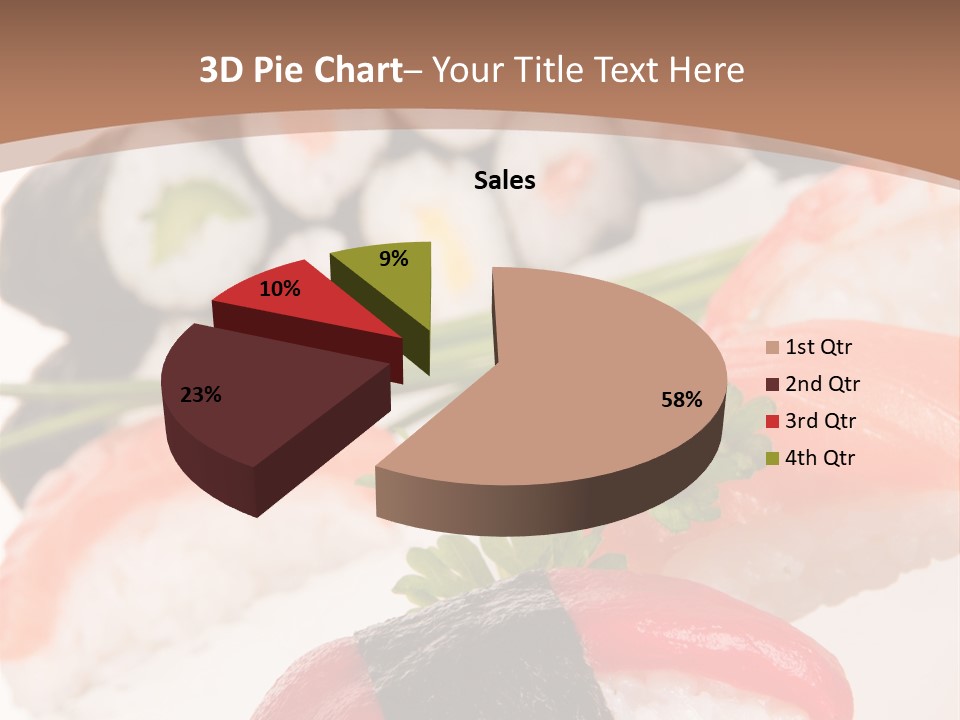 Smoked Sashimi Fish PowerPoint Template