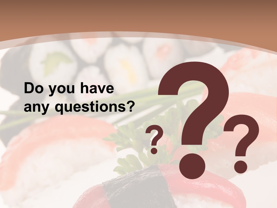 Smoked Sashimi Fish PowerPoint Template