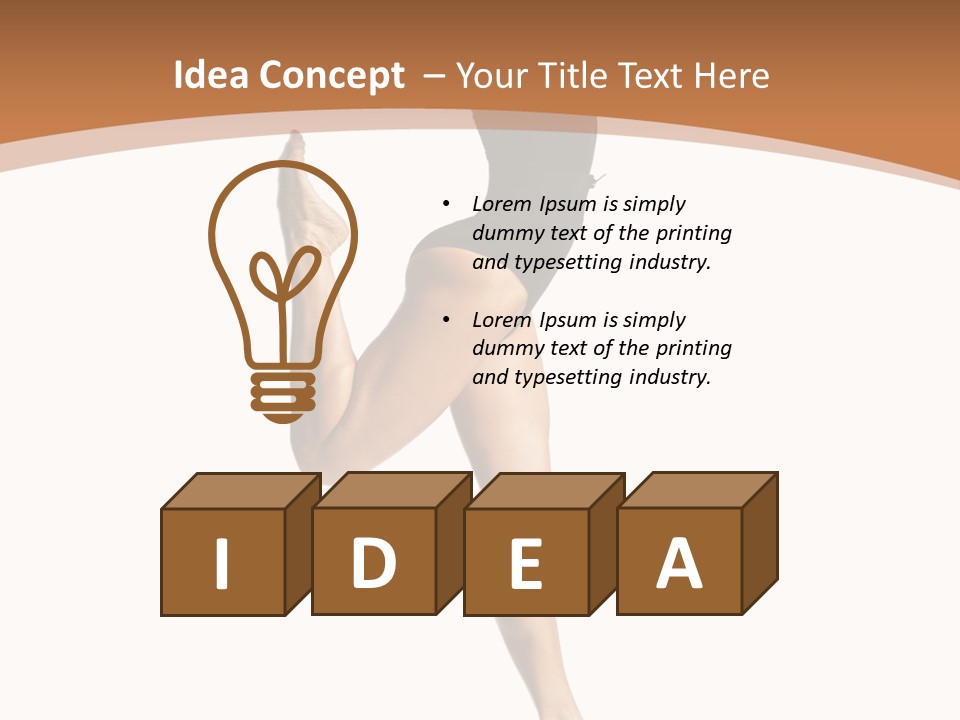 One Elegance Dancer PowerPoint Template