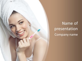 Teeth Happiness Isolated On White PowerPoint Template