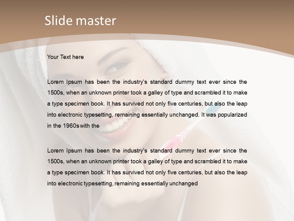 Teeth Happiness Isolated On White PowerPoint Template