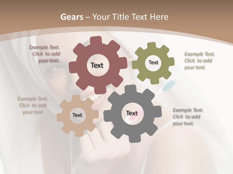 Teeth Happiness Isolated On White PowerPoint Template