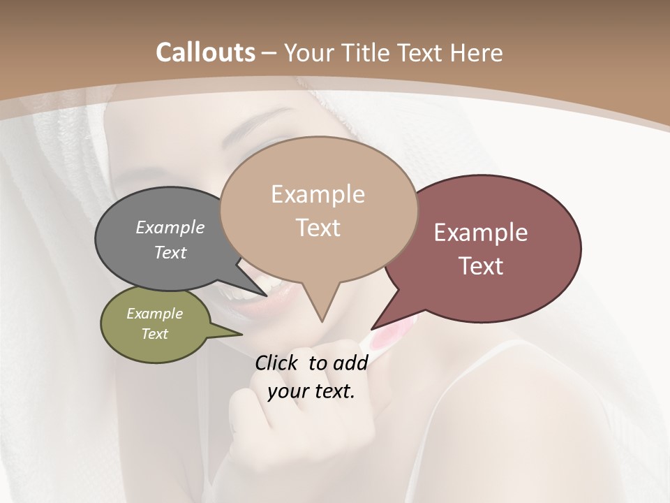 Teeth Happiness Isolated On White PowerPoint Template