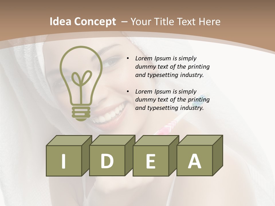 Teeth Happiness Isolated On White PowerPoint Template