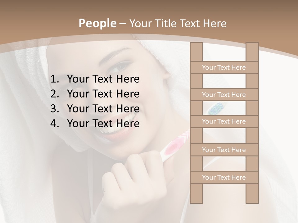 Teeth Happiness Isolated On White PowerPoint Template