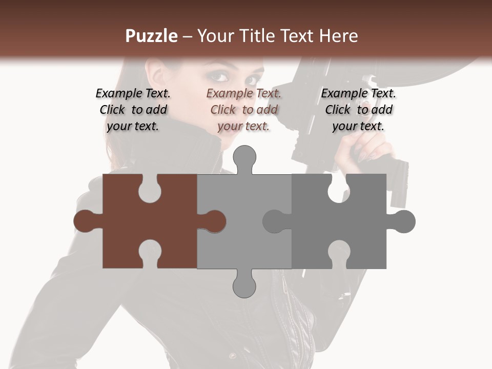 Graceful Pose Dress PowerPoint Template