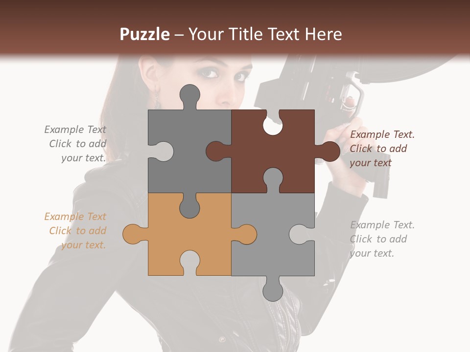 Graceful Pose Dress PowerPoint Template