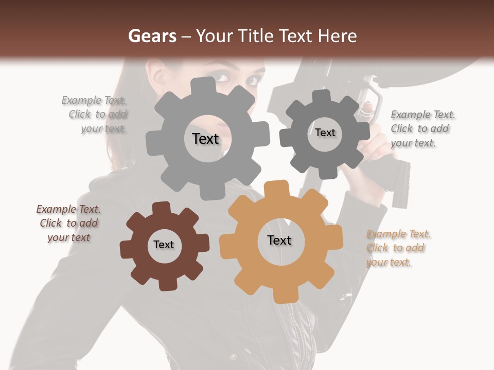 Graceful Pose Dress PowerPoint Template