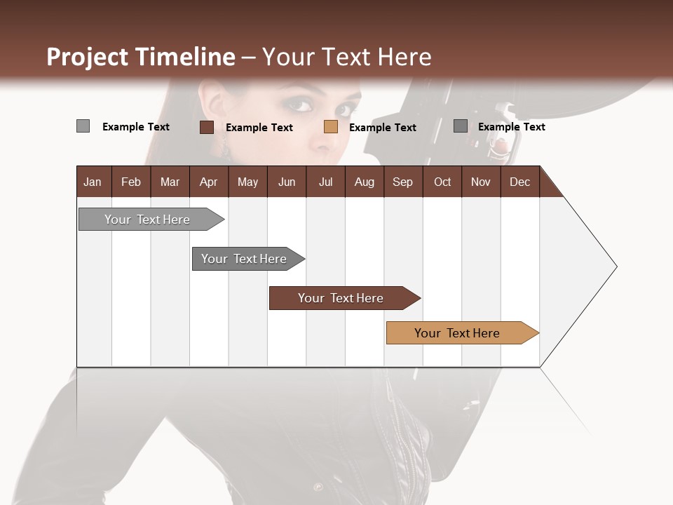 Graceful Pose Dress PowerPoint Template