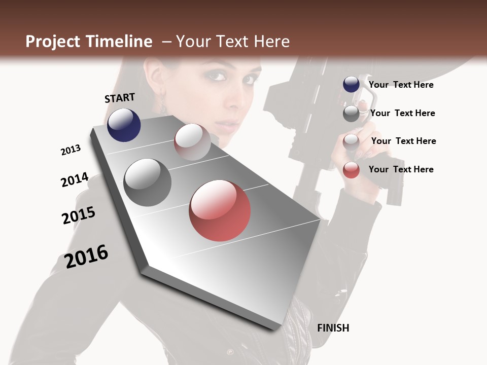 Graceful Pose Dress PowerPoint Template