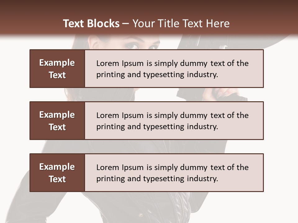 Graceful Pose Dress PowerPoint Template