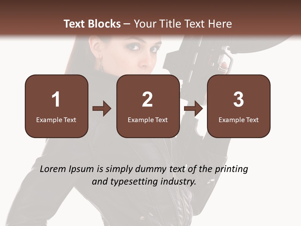 Graceful Pose Dress PowerPoint Template