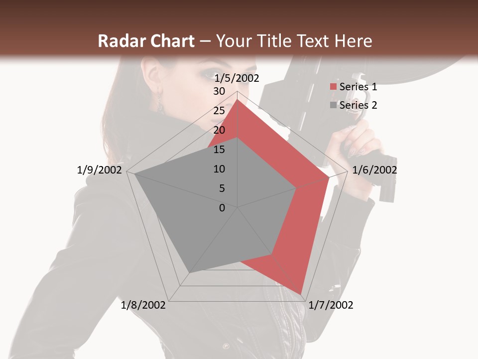 Graceful Pose Dress PowerPoint Template