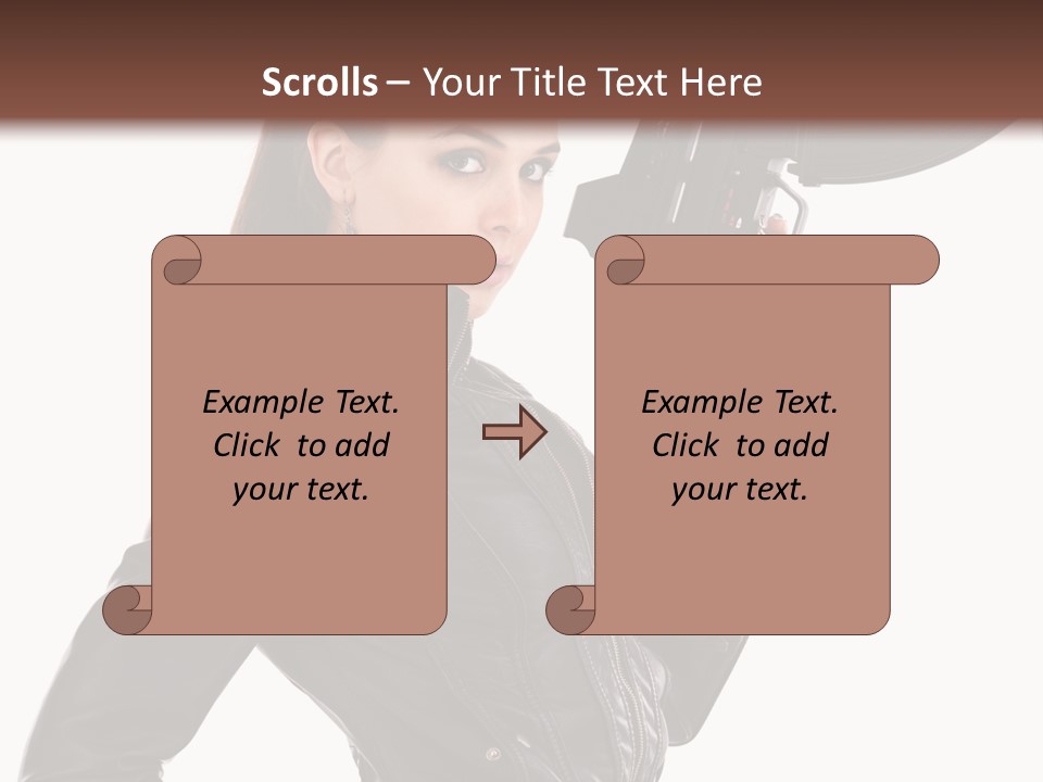 Graceful Pose Dress PowerPoint Template