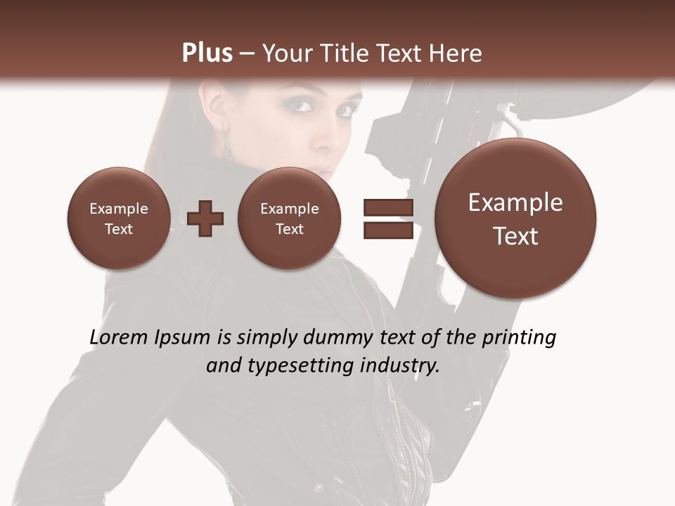 Graceful Pose Dress PowerPoint Template