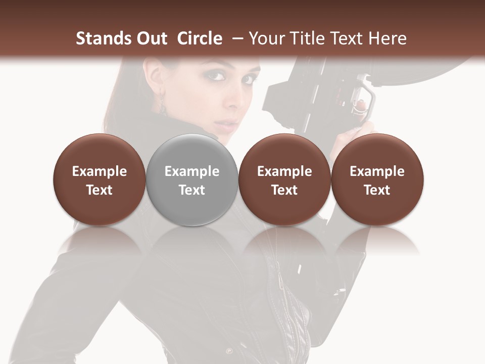 Graceful Pose Dress PowerPoint Template