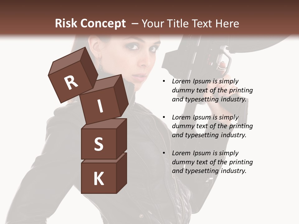 Graceful Pose Dress PowerPoint Template