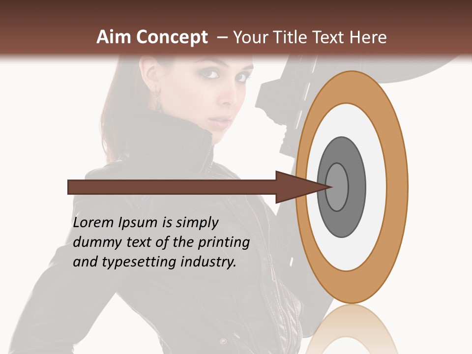 Graceful Pose Dress PowerPoint Template