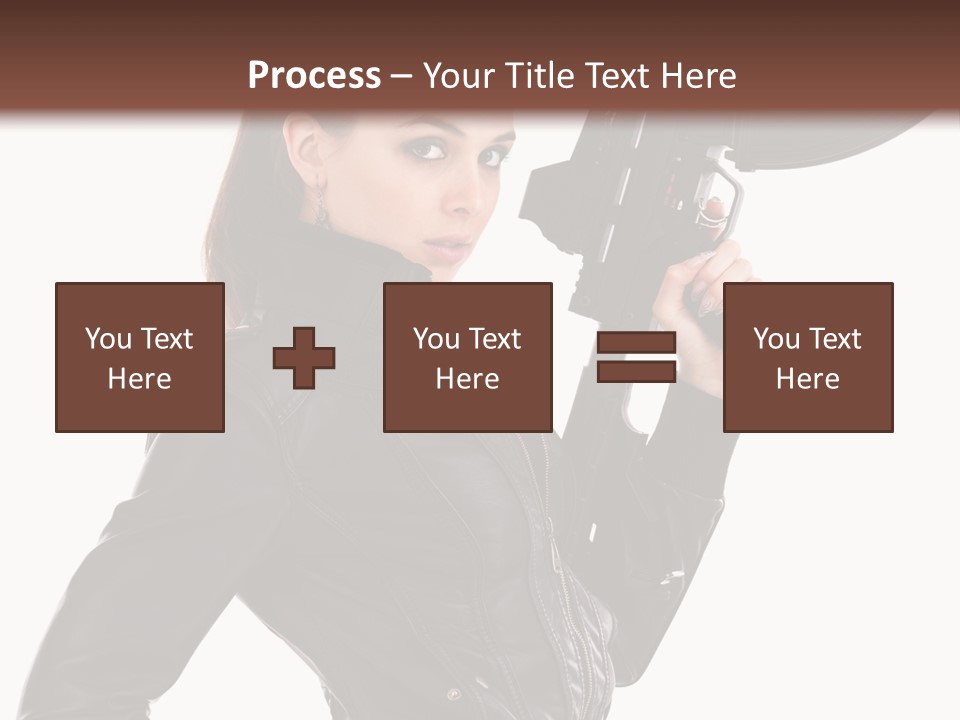 Graceful Pose Dress PowerPoint Template