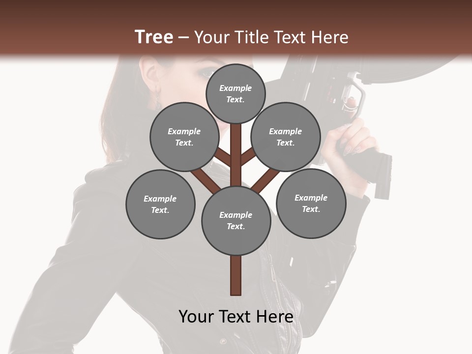 Graceful Pose Dress PowerPoint Template