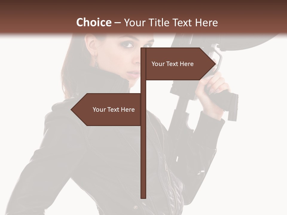 Graceful Pose Dress PowerPoint Template