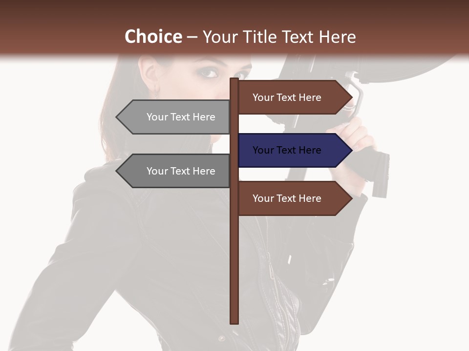 Graceful Pose Dress PowerPoint Template