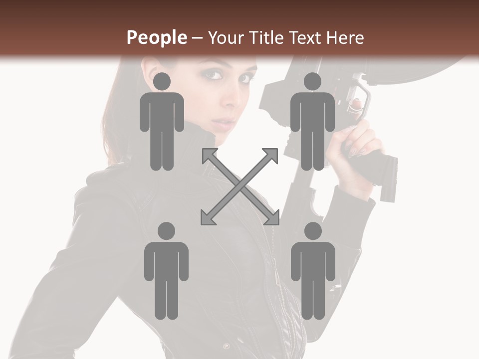 Graceful Pose Dress PowerPoint Template