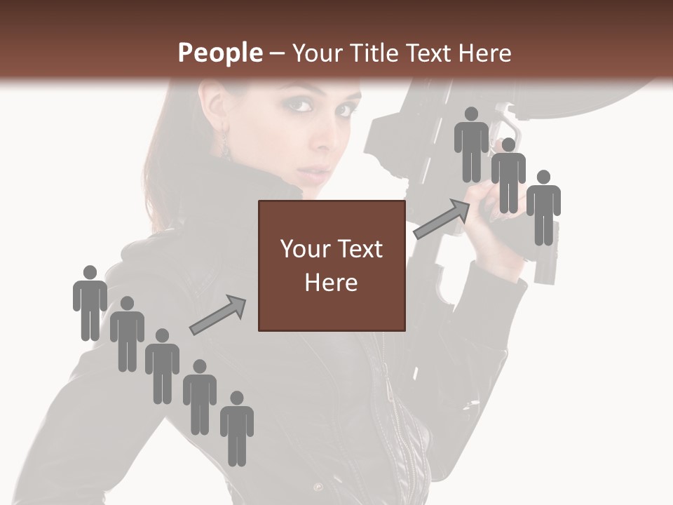 Graceful Pose Dress PowerPoint Template