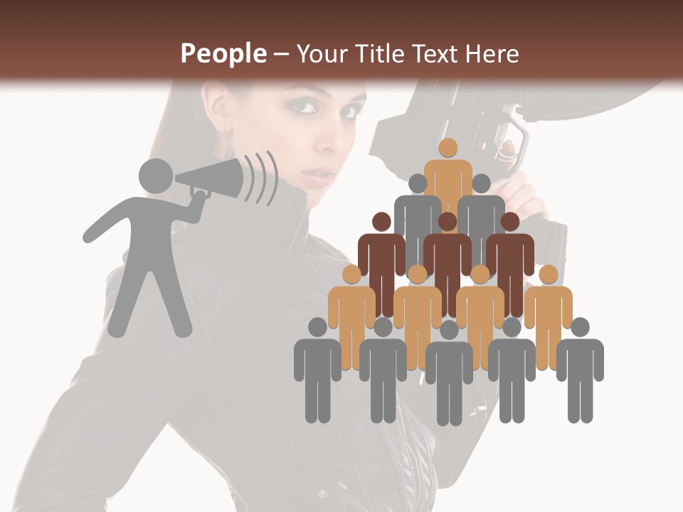 Graceful Pose Dress PowerPoint Template