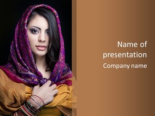 Exotic Beauty Eyes PowerPoint Template
