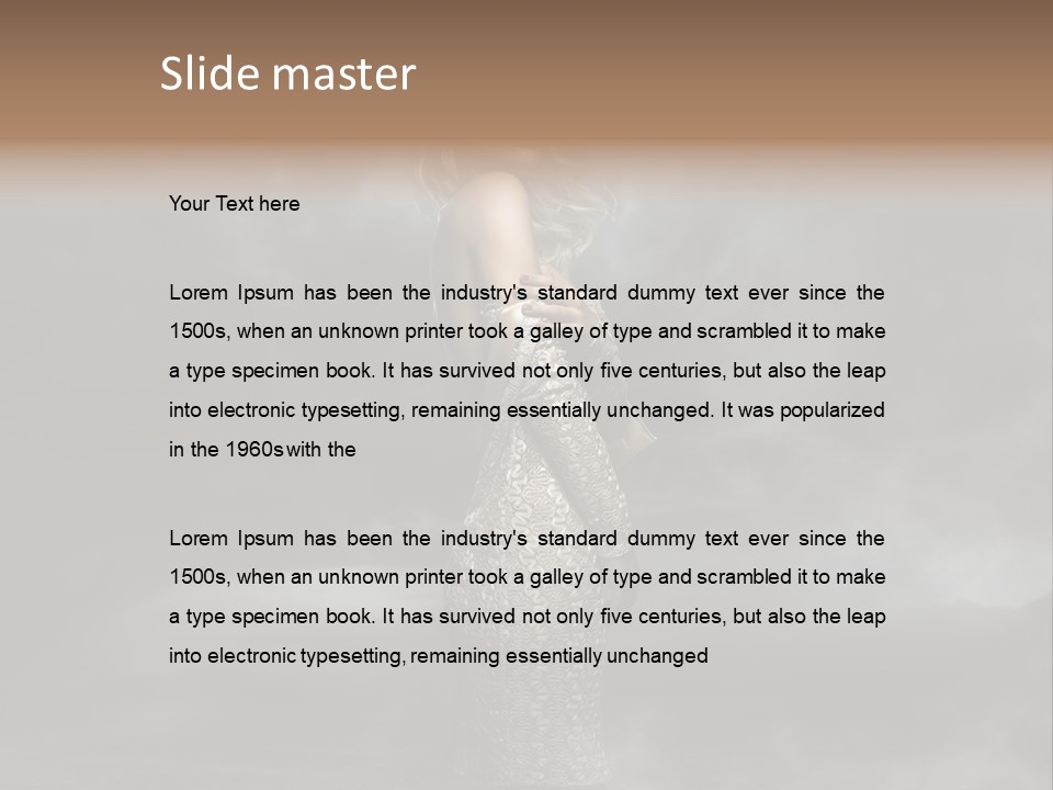 Away Portrait Teen PowerPoint Template