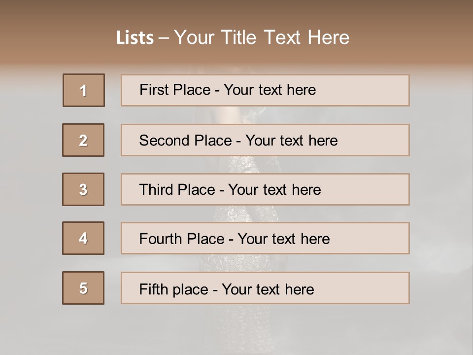 Away Portrait Teen PowerPoint Template