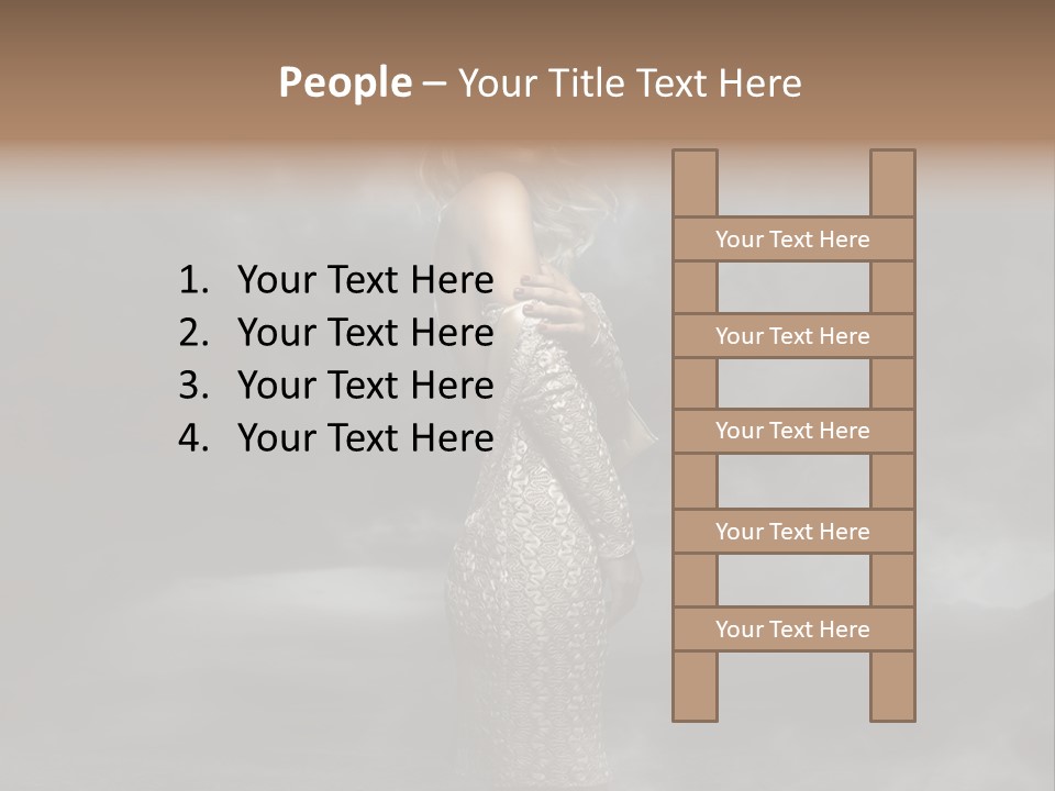 Away Portrait Teen PowerPoint Template