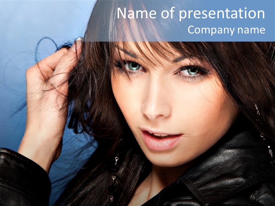 Adult Freshness Woman PowerPoint Template