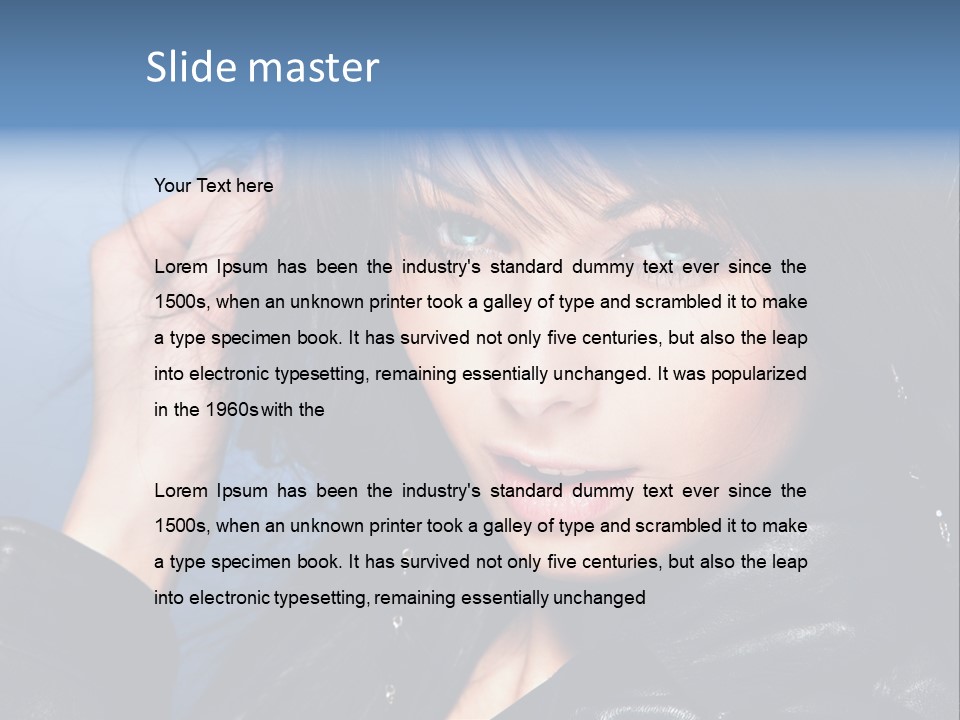 Adult Freshness Woman PowerPoint Template