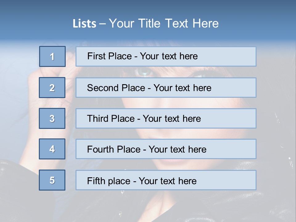Adult Freshness Woman PowerPoint Template