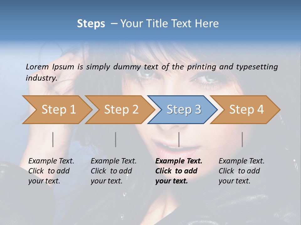 Adult Freshness Woman PowerPoint Template