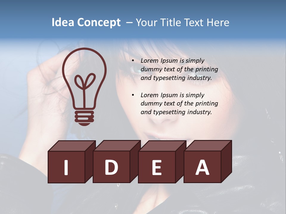 Adult Freshness Woman PowerPoint Template