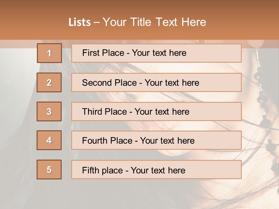 Glamour Style Earring PowerPoint Template