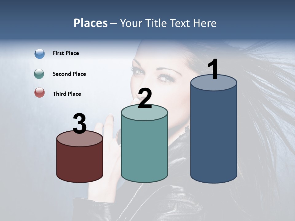 Woman Leather Beautiful PowerPoint Template