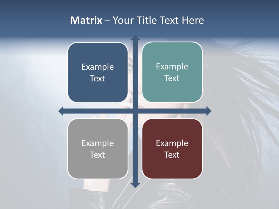 Woman Leather Beautiful PowerPoint Template