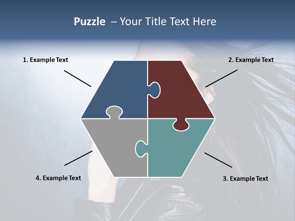 Woman Leather Beautiful PowerPoint Template