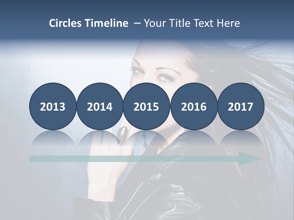 Woman Leather Beautiful PowerPoint Template