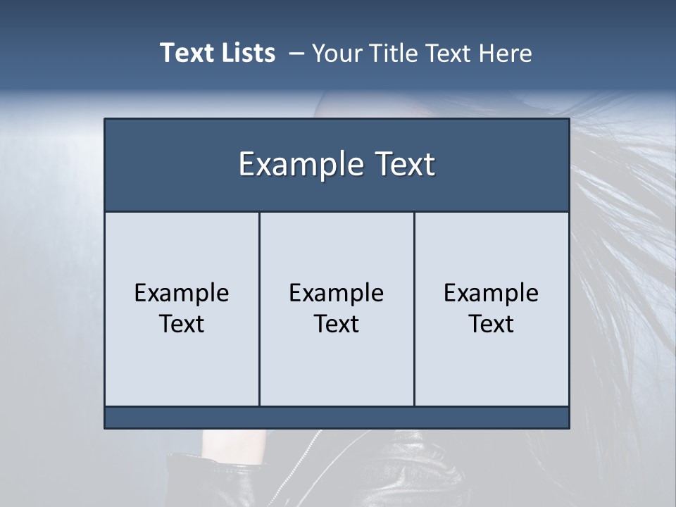 Woman Leather Beautiful PowerPoint Template