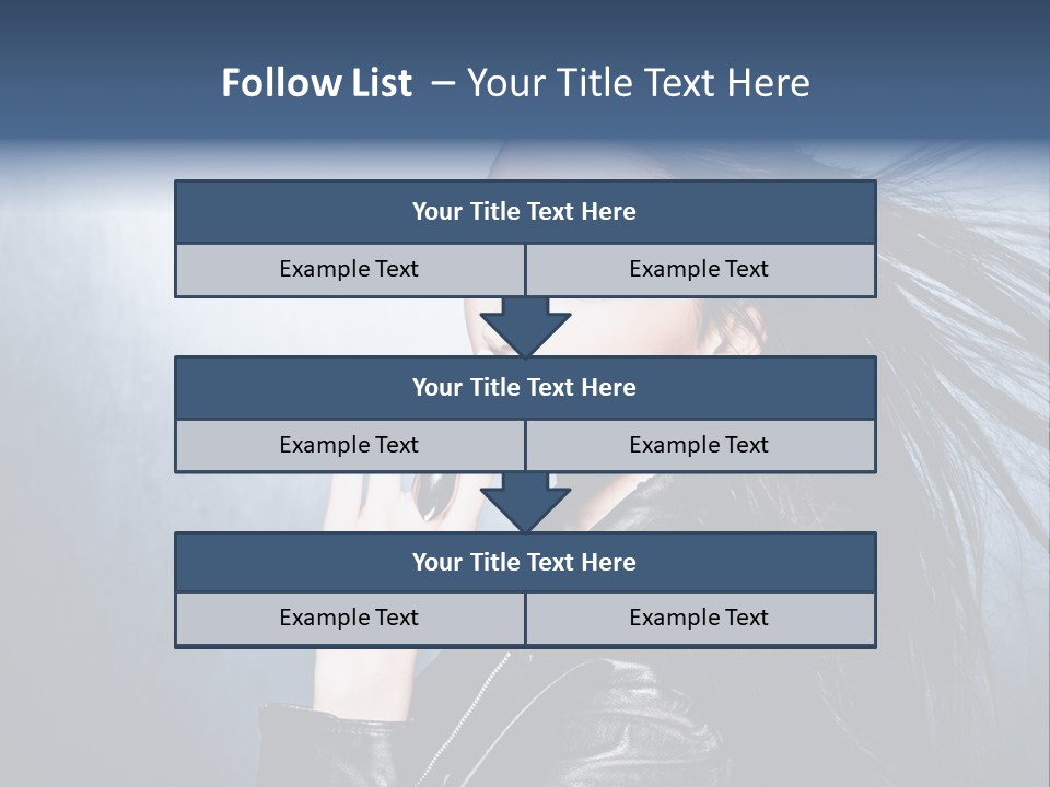 Woman Leather Beautiful PowerPoint Template