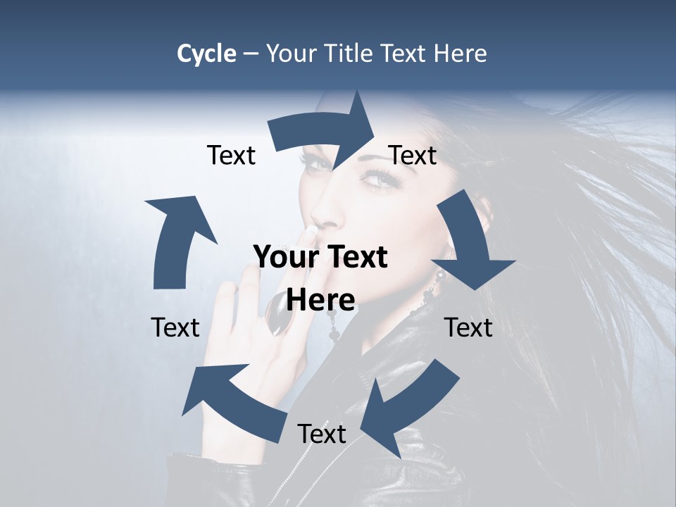 Woman Leather Beautiful PowerPoint Template