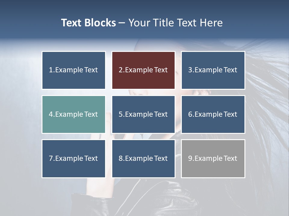 Woman Leather Beautiful PowerPoint Template